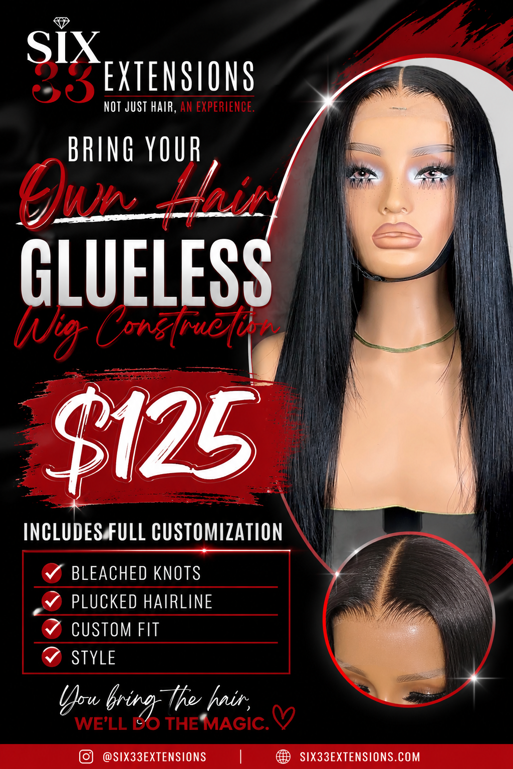 Bring Your Own Hair Wig Construction